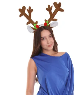 Adult Unisex Christmas Headband Reindeer Antler Headpiece | Perfect for Halloween and Cosplay Event| Made of Quality Materials