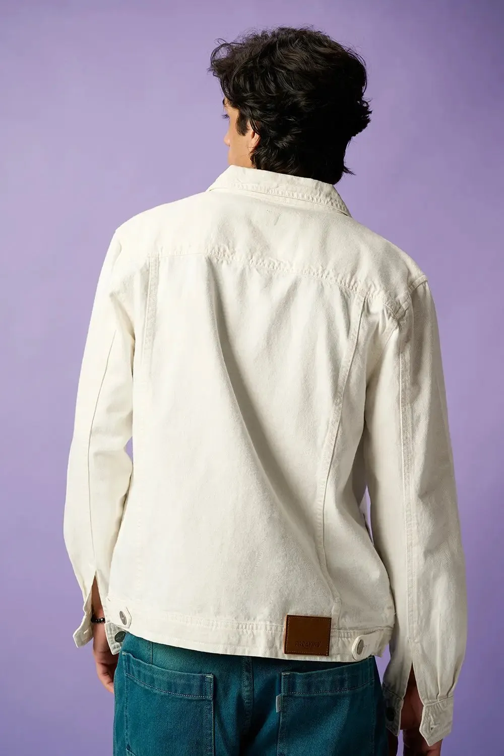 Alpine White Men's Denim Trucker Jacket