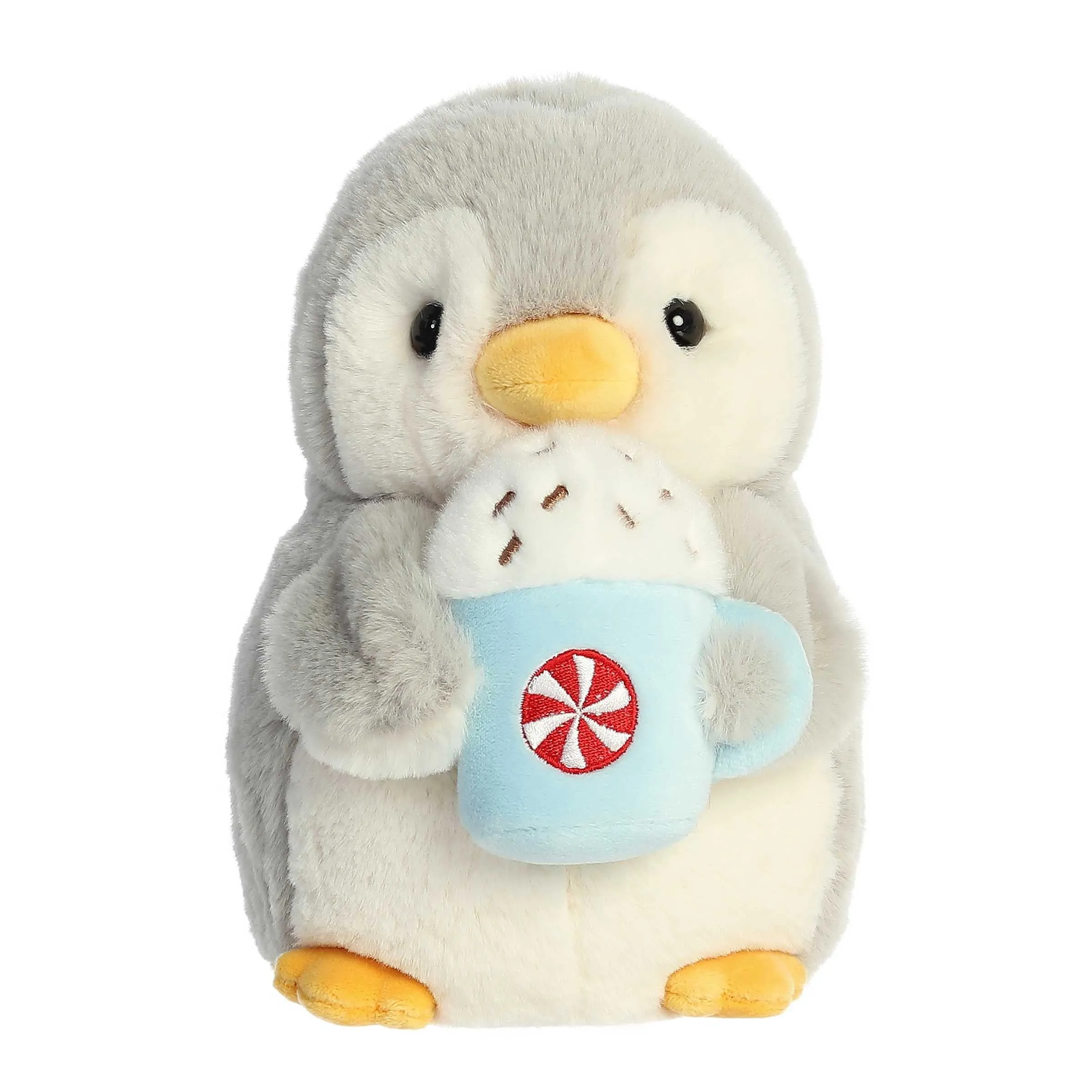 Aurora PomPom Penguin with Latte 8"