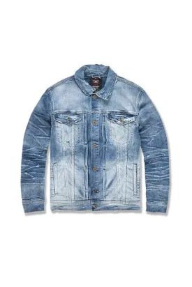 Big Men's Hamilton Denim Trucker Jacket (Aged Wash)