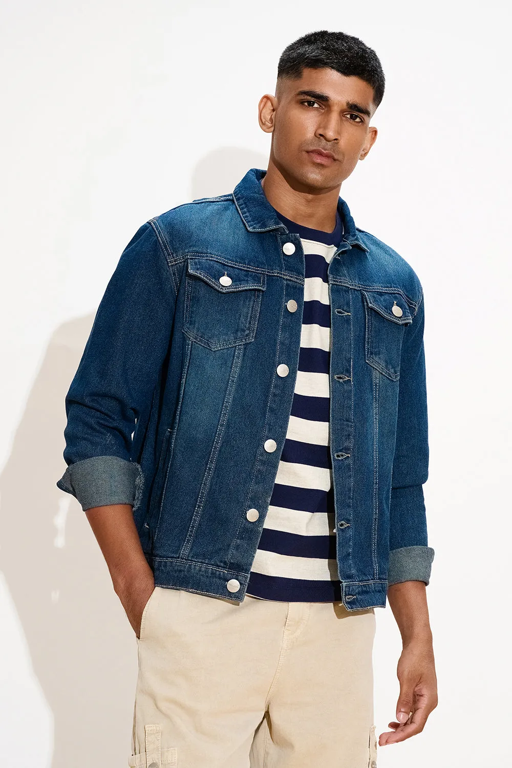 Blue Haze Men's Denim Trucker Jacket