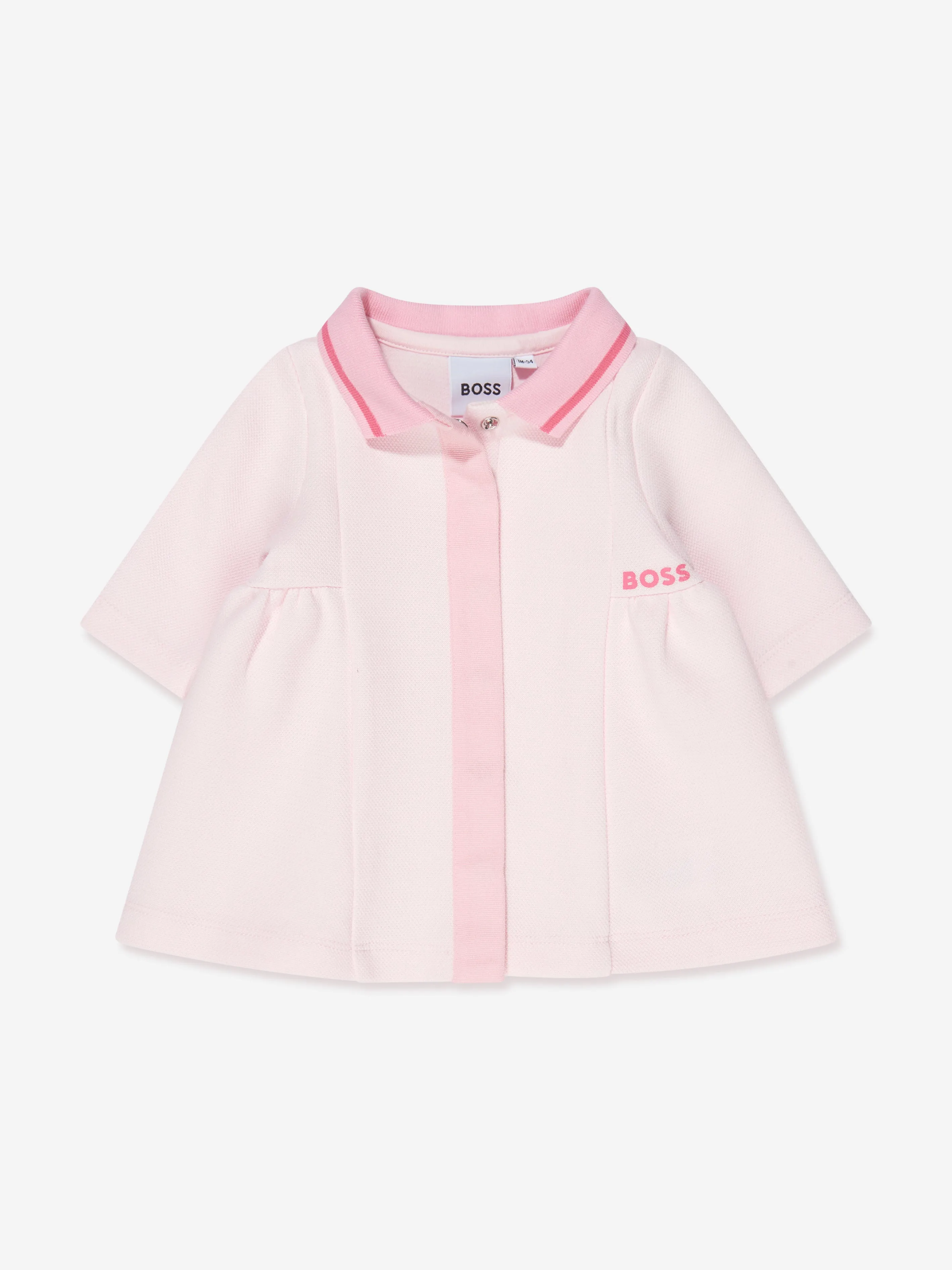 BOSS Baby Girls Polo Dress in Pink