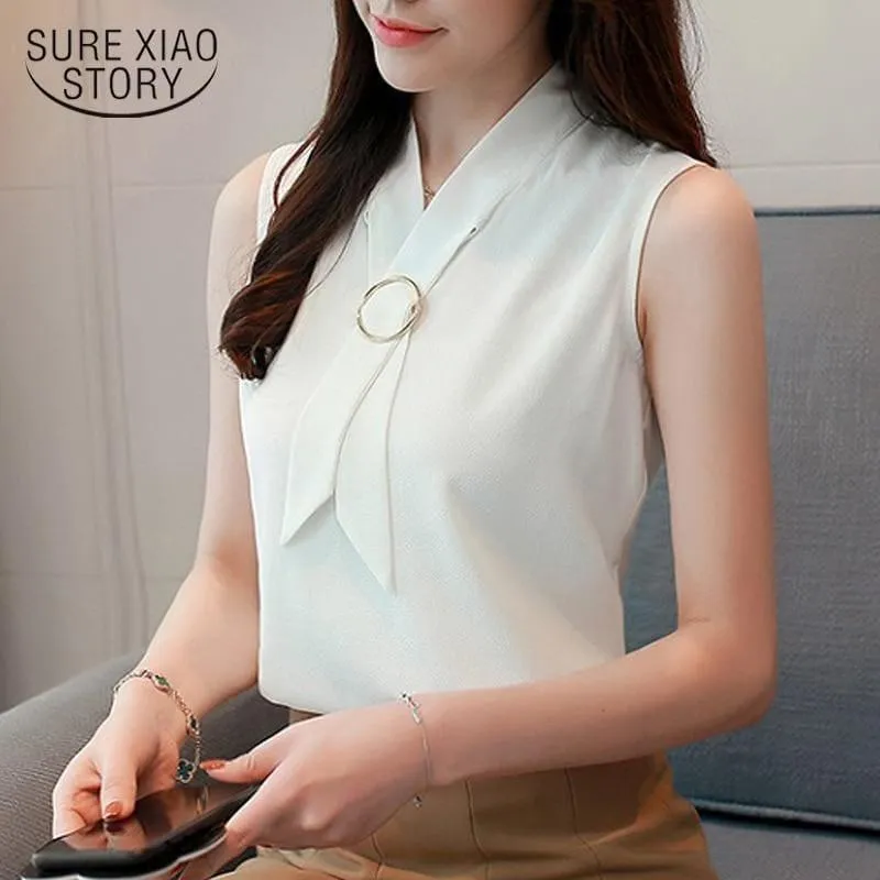 Casual Sleeveless Elegant Chiffon Blouse