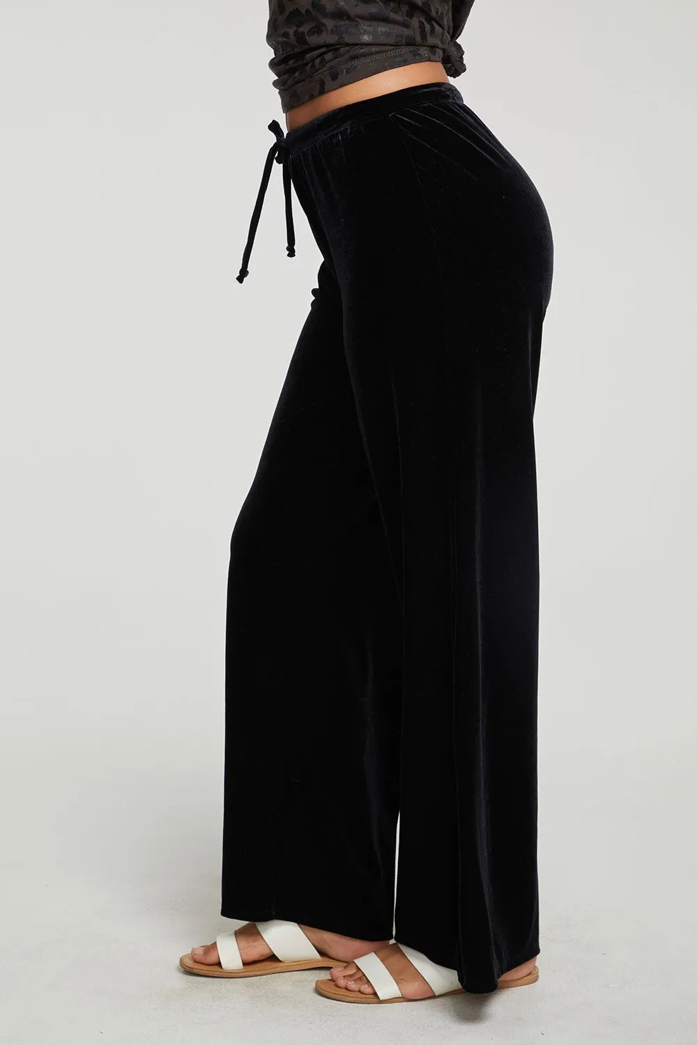 Chaser Stretch Velvet Wide Leg Pant