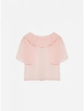 Chiffon Pale Pink Blouse