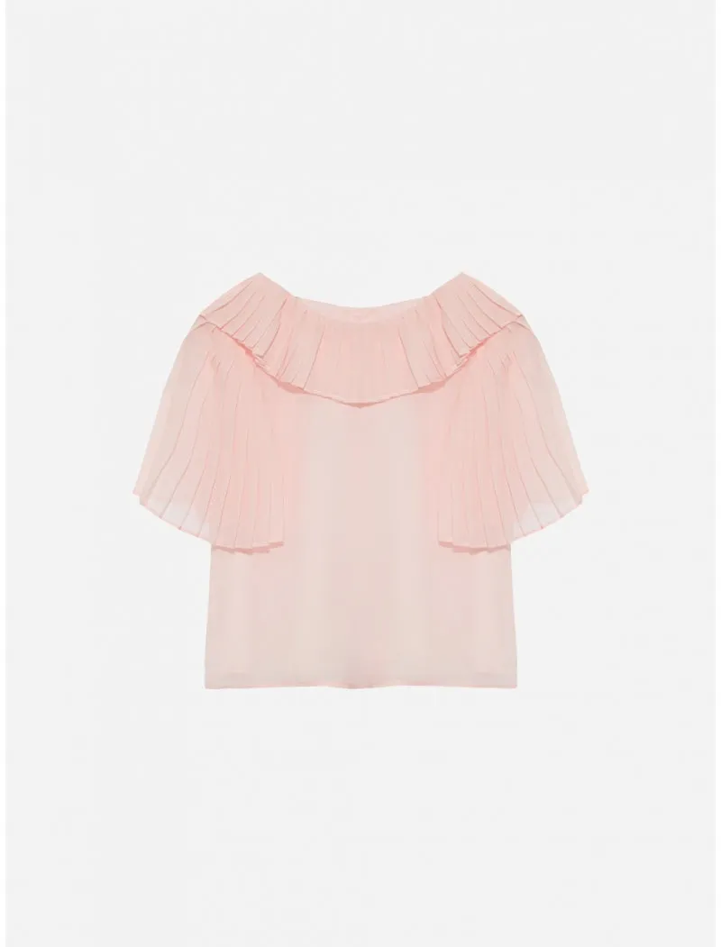 Chiffon Pale Pink Blouse