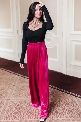 Cleo Velvet Wide Leg Pants