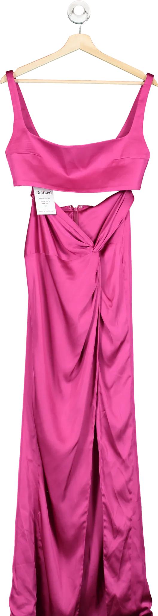 CLO Pink Satin Evening Gown UK 8