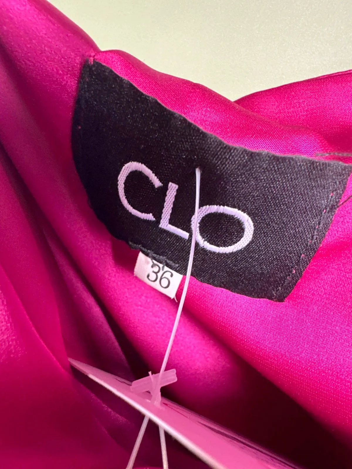 CLO Pink Satin Evening Gown UK 8