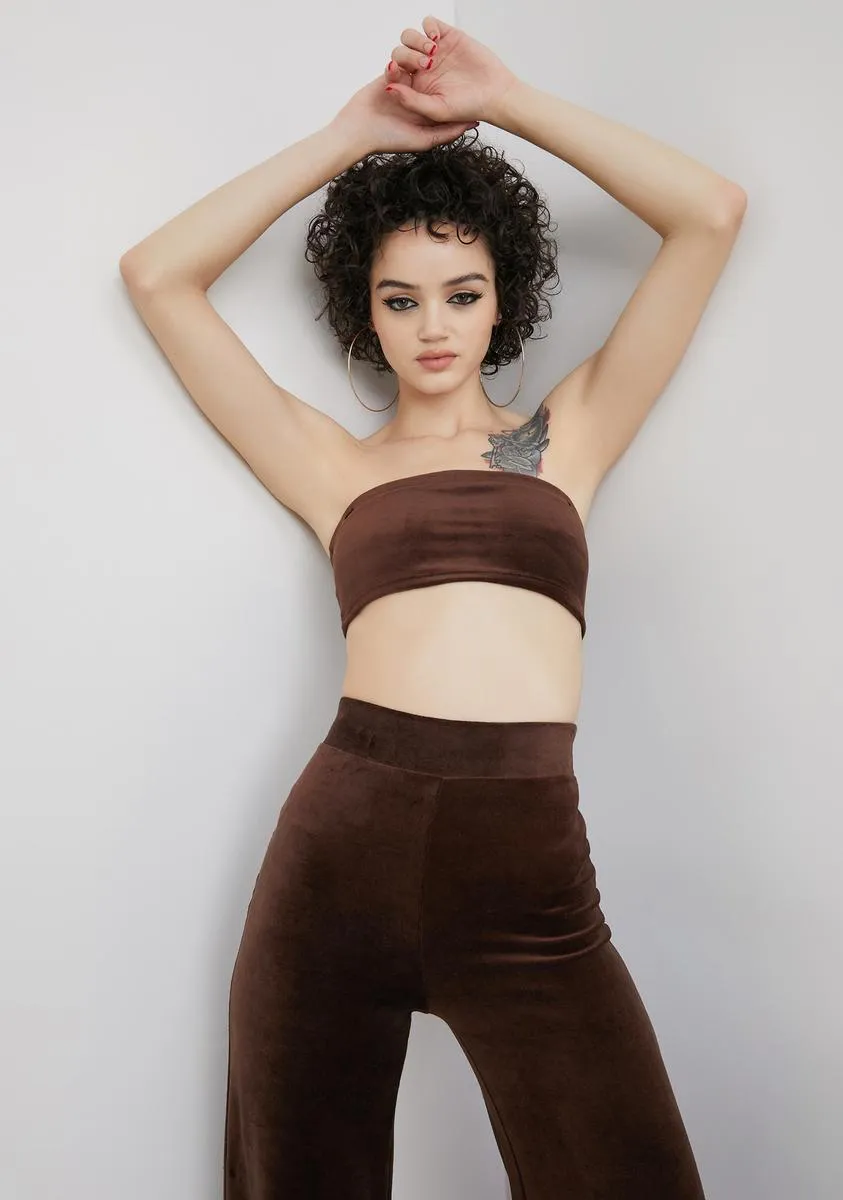 Cocoa Hillside Hottie Velvet Pants Set