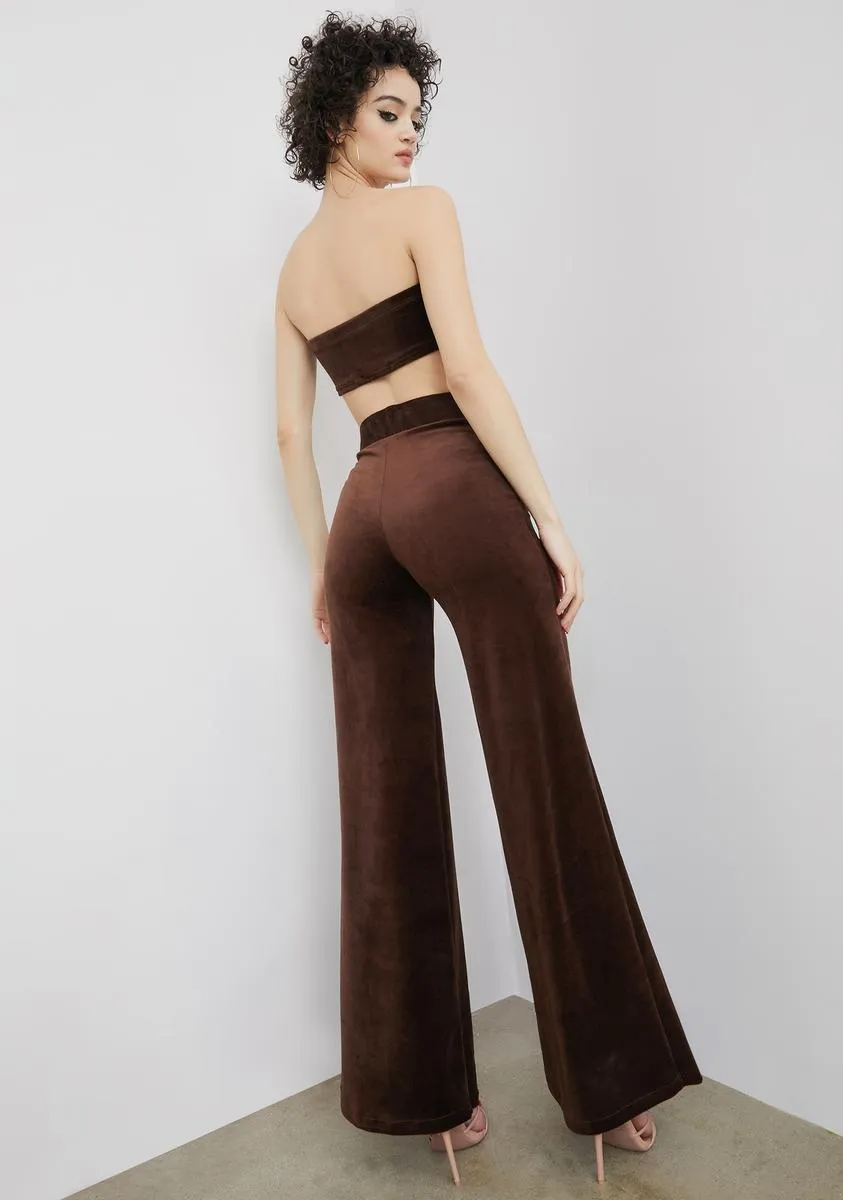 Cocoa Hillside Hottie Velvet Pants Set