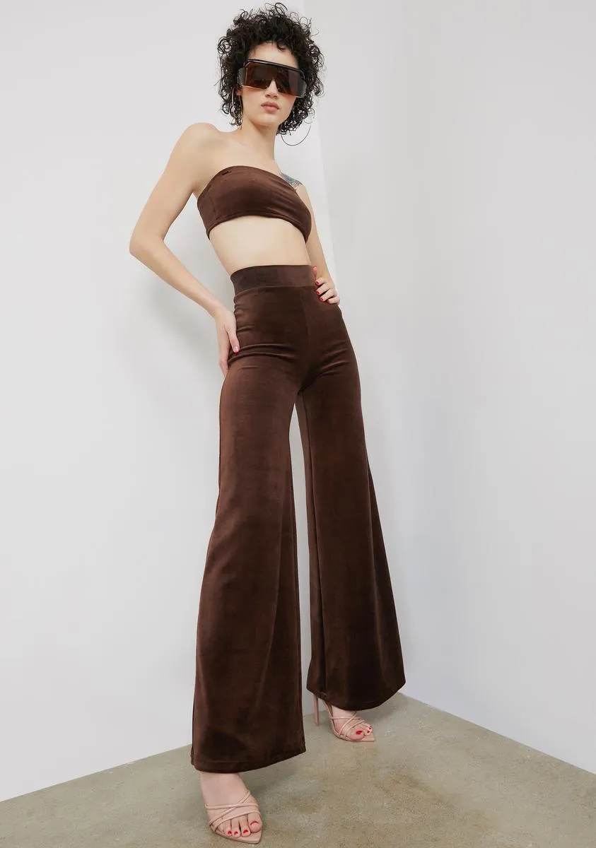 Cocoa Hillside Hottie Velvet Pants Set