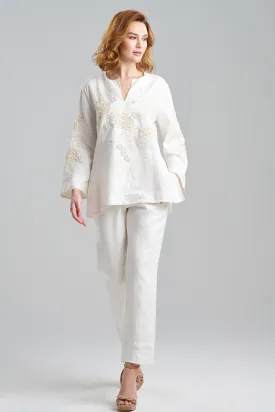 Couture Luxe Linen Embroidered Tunic