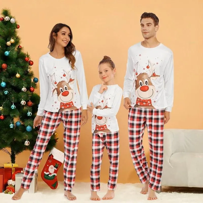 Deer Xmas Sleepwear Pajamas