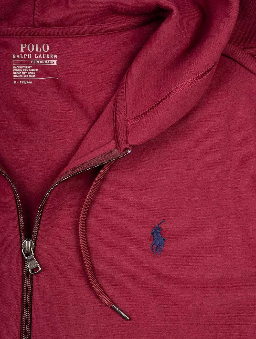 Double-knitted Full-Zip Hoodie Wine