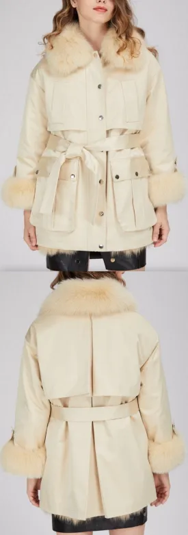 Fox-Fur Lined Parka Jacket