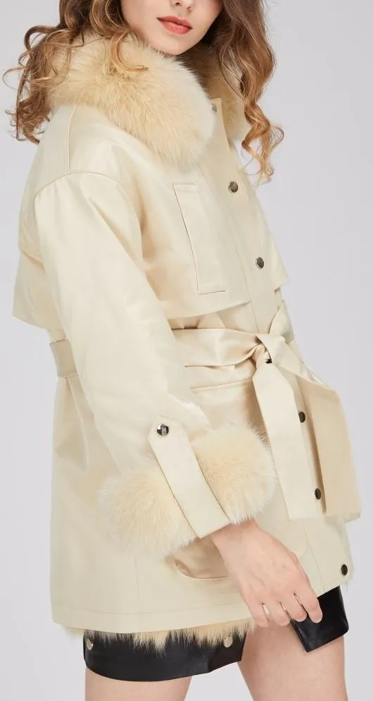 Fox-Fur Lined Parka Jacket