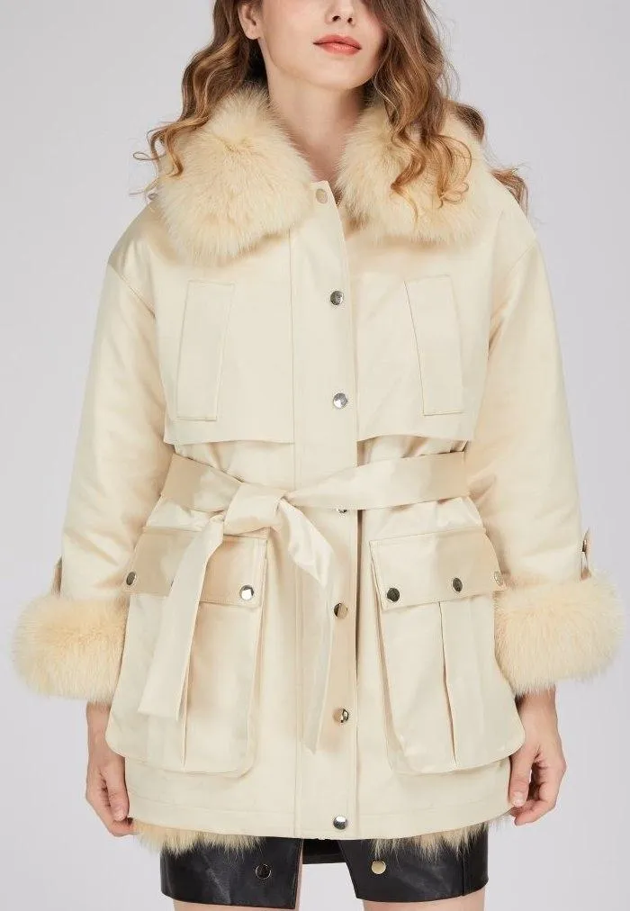 Fox-Fur Lined Parka Jacket