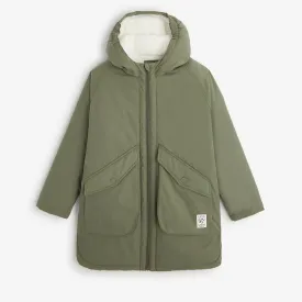 Girls' green parka