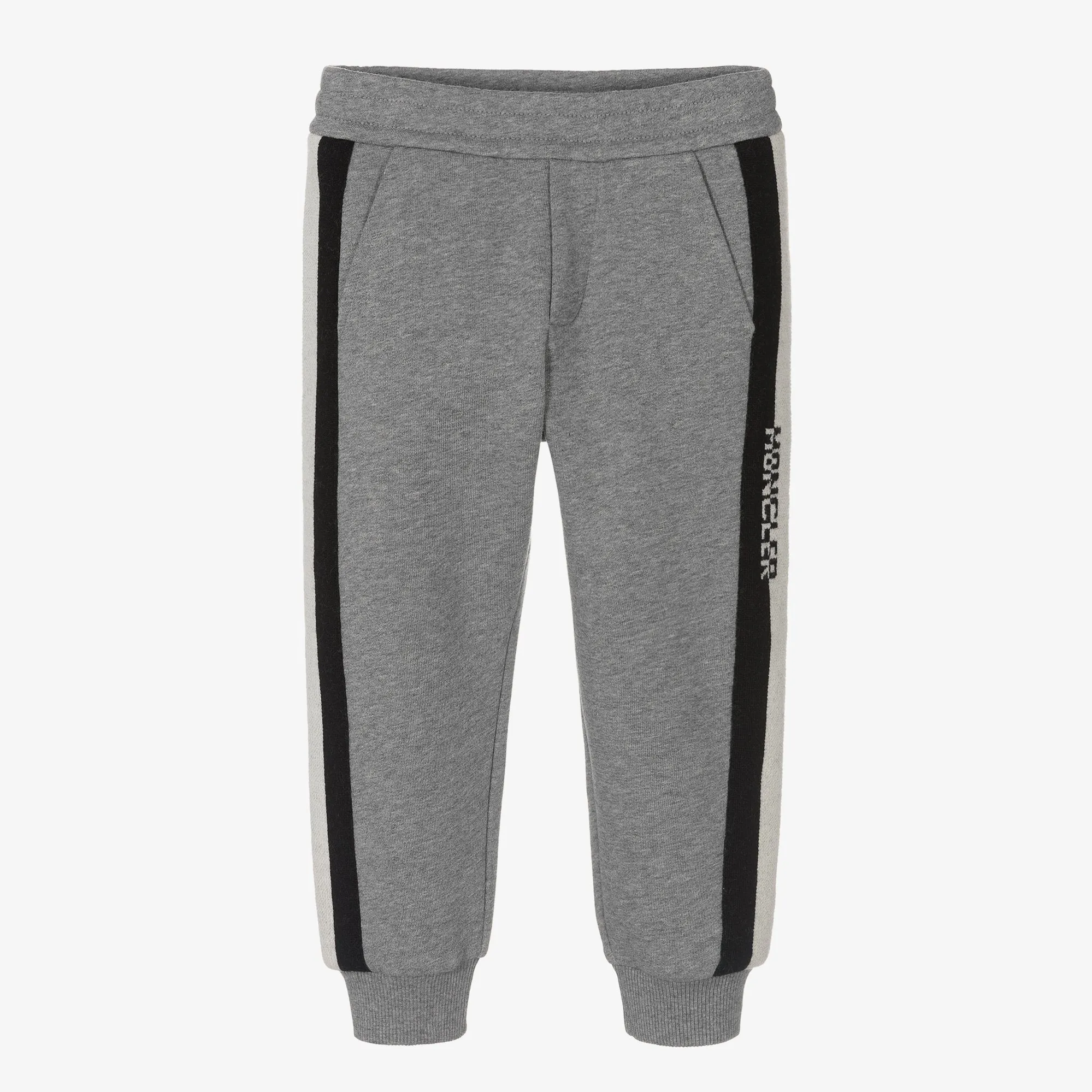 Gray Cotton Logo Joggers