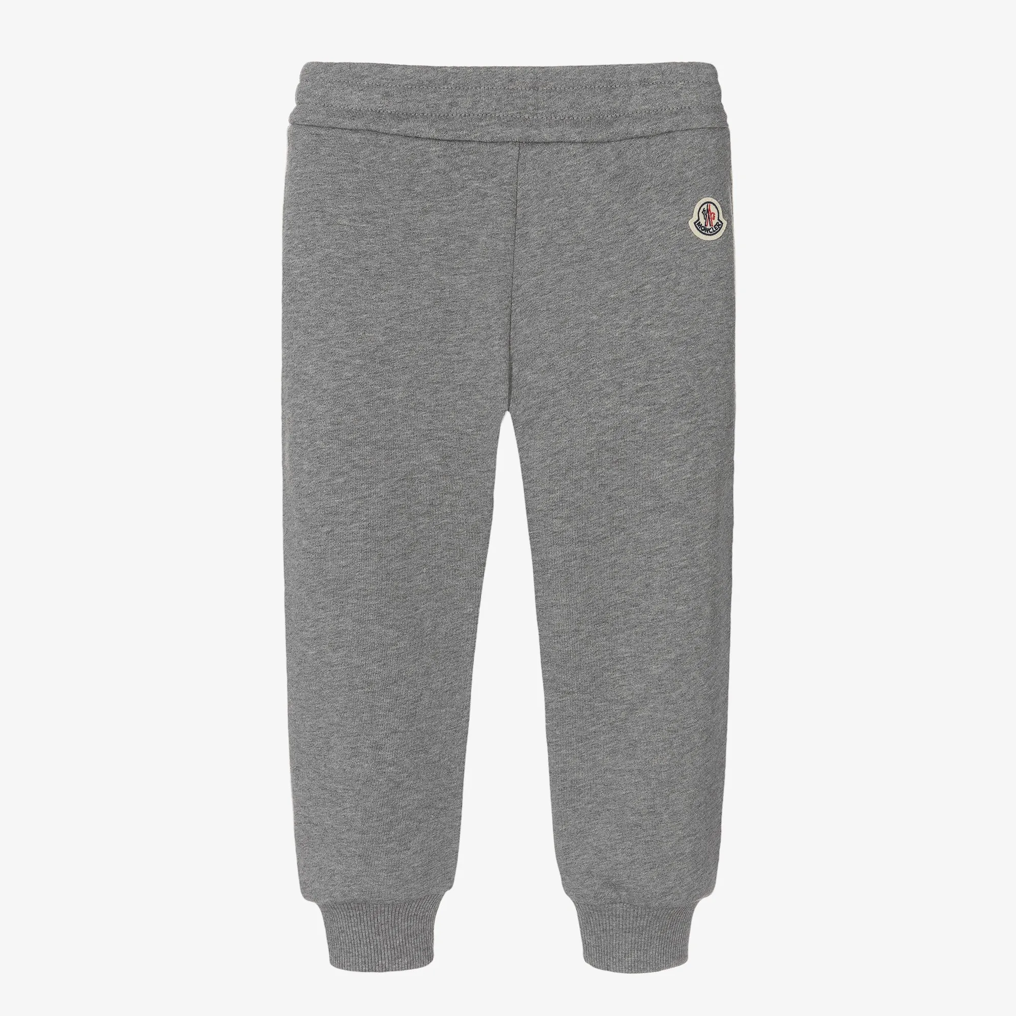 Gray Cotton Logo Joggers