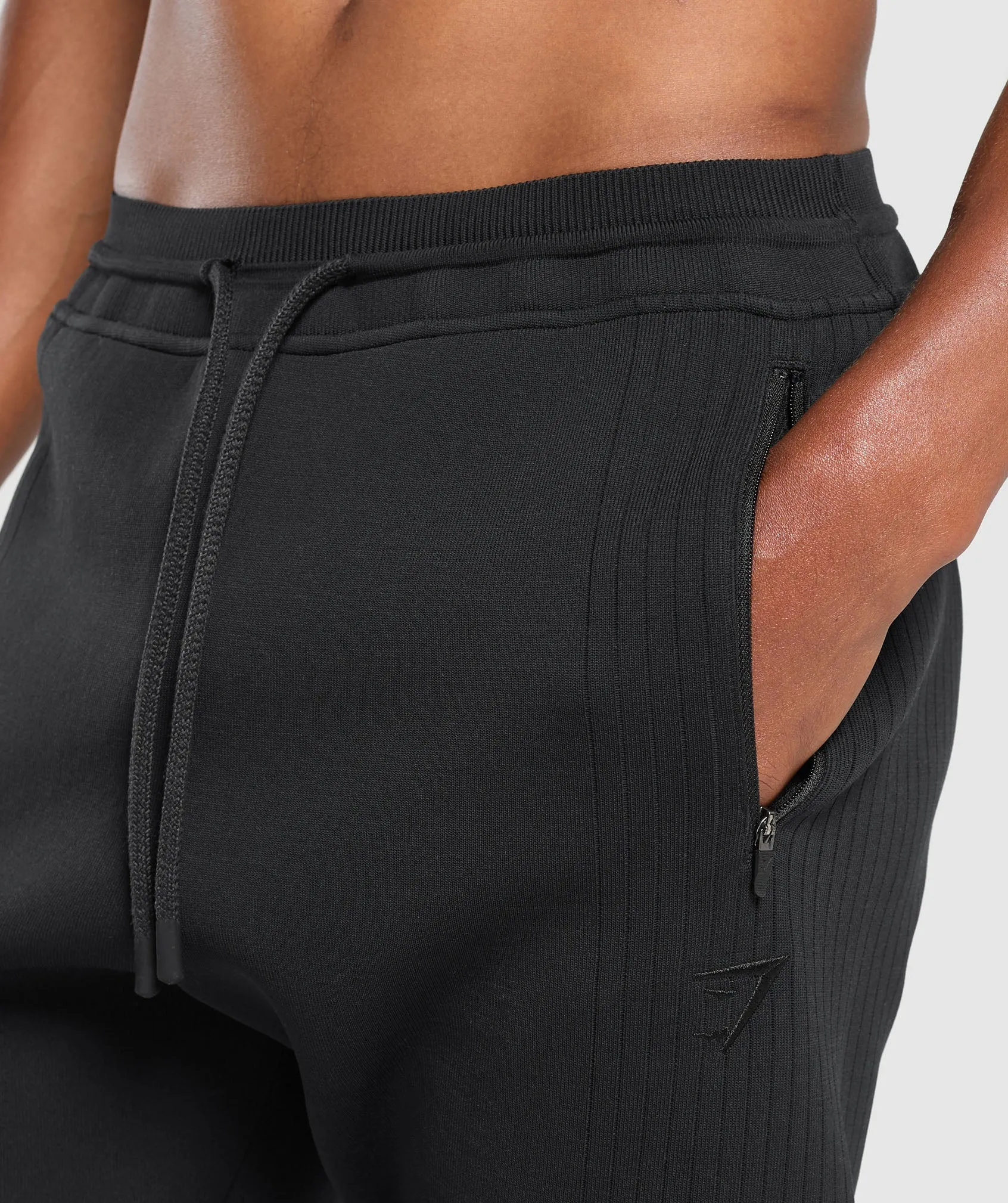 Gymshark Flat Knit Joggers - Black