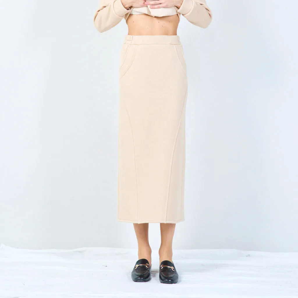 High-waisted midi skirt wholesale