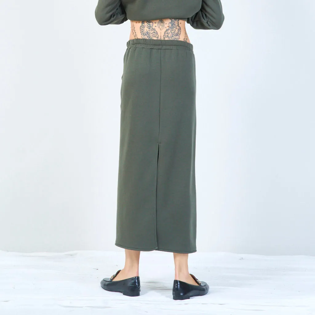 High-waisted midi skirt wholesale