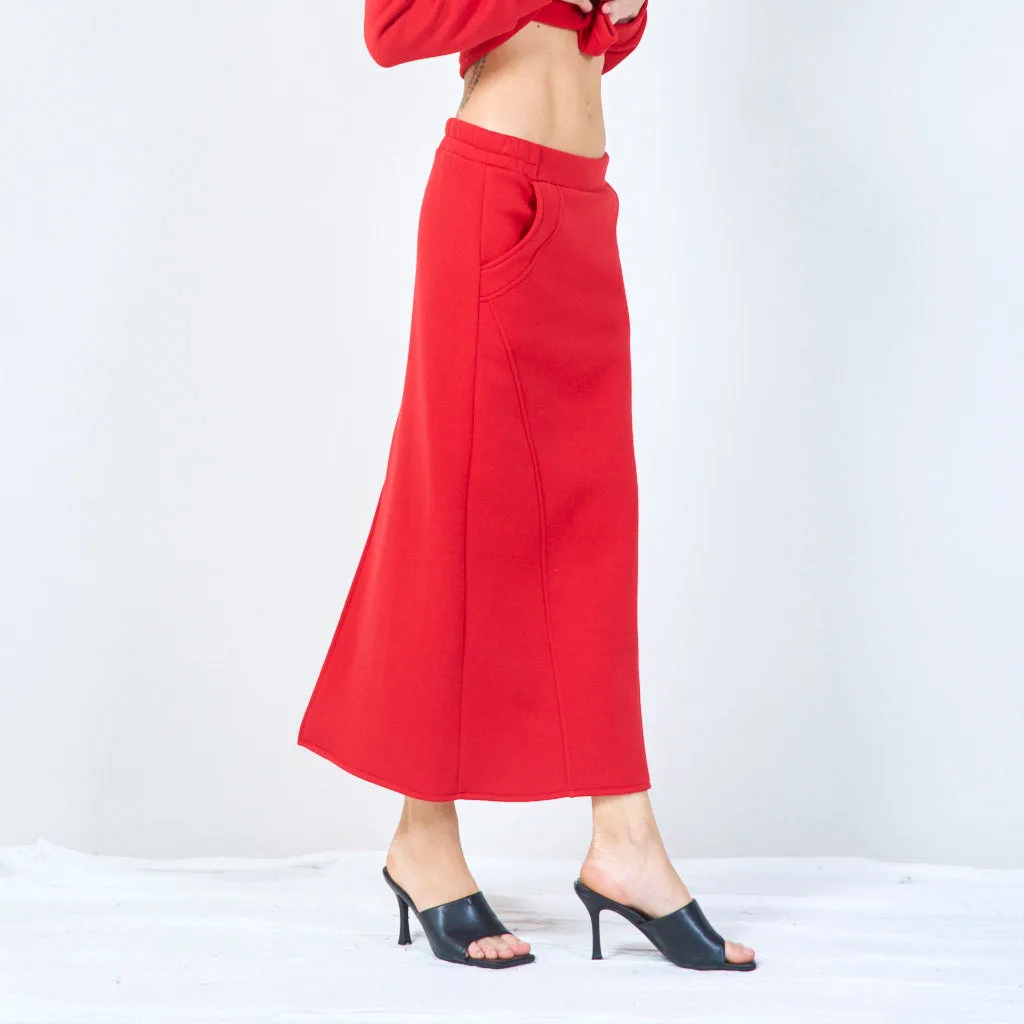 High-waisted midi skirt wholesale