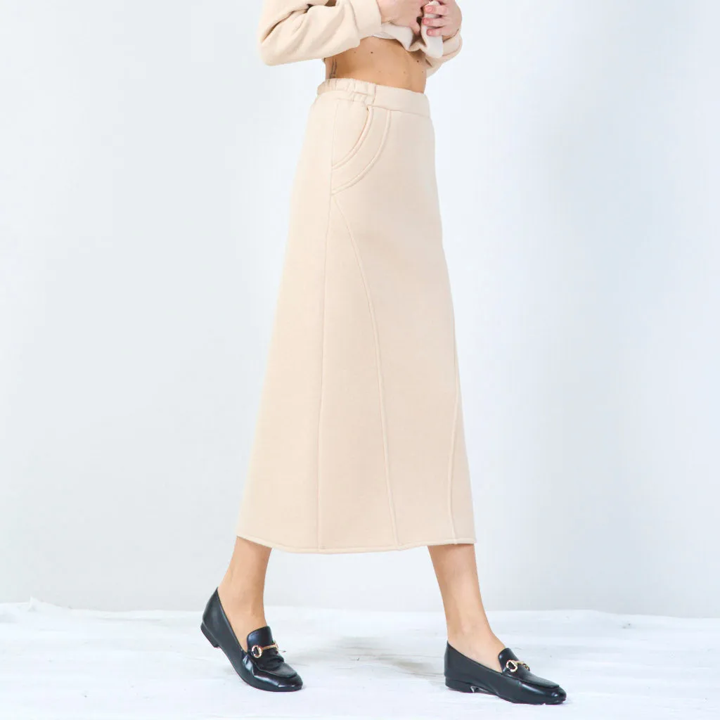 High-waisted midi skirt wholesale