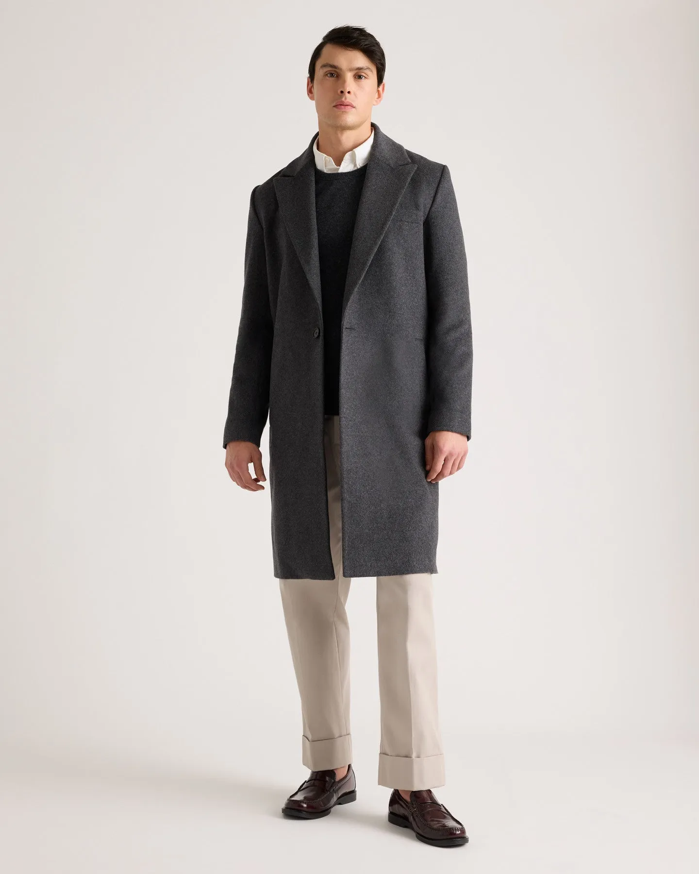 Italian Wool Belted Overcoat