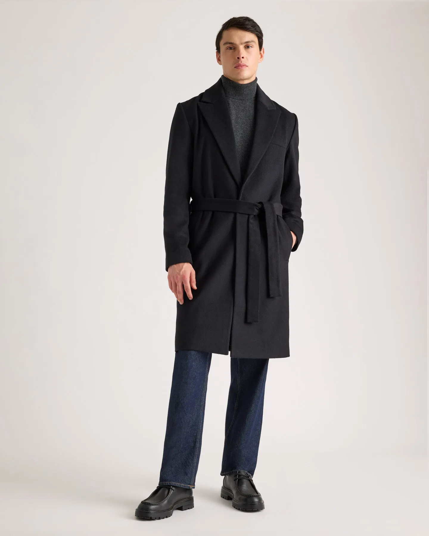 Italian Wool Belted Overcoat