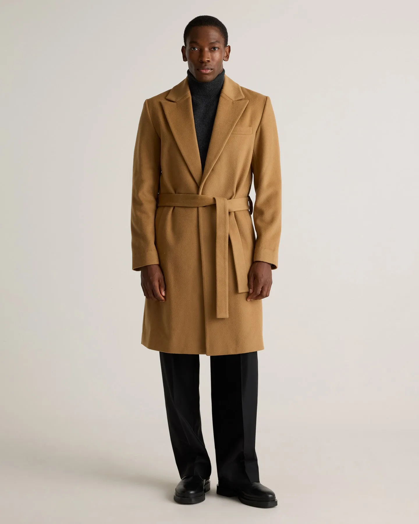 Italian Wool Belted Overcoat