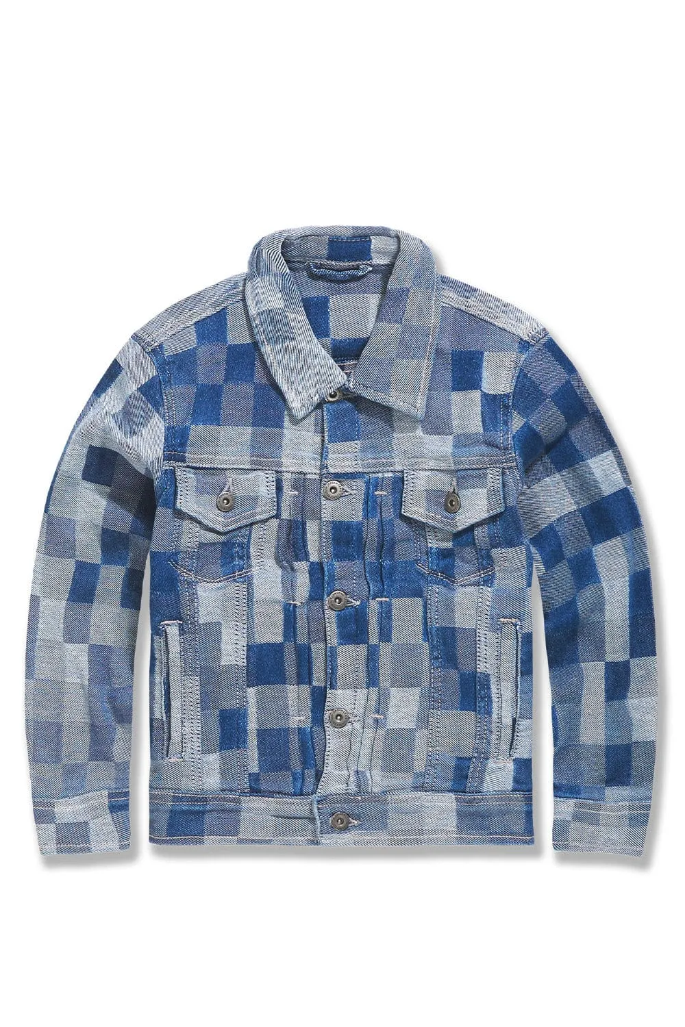 Kids Illusion Denim Trucker Jacket (Aged Wash)