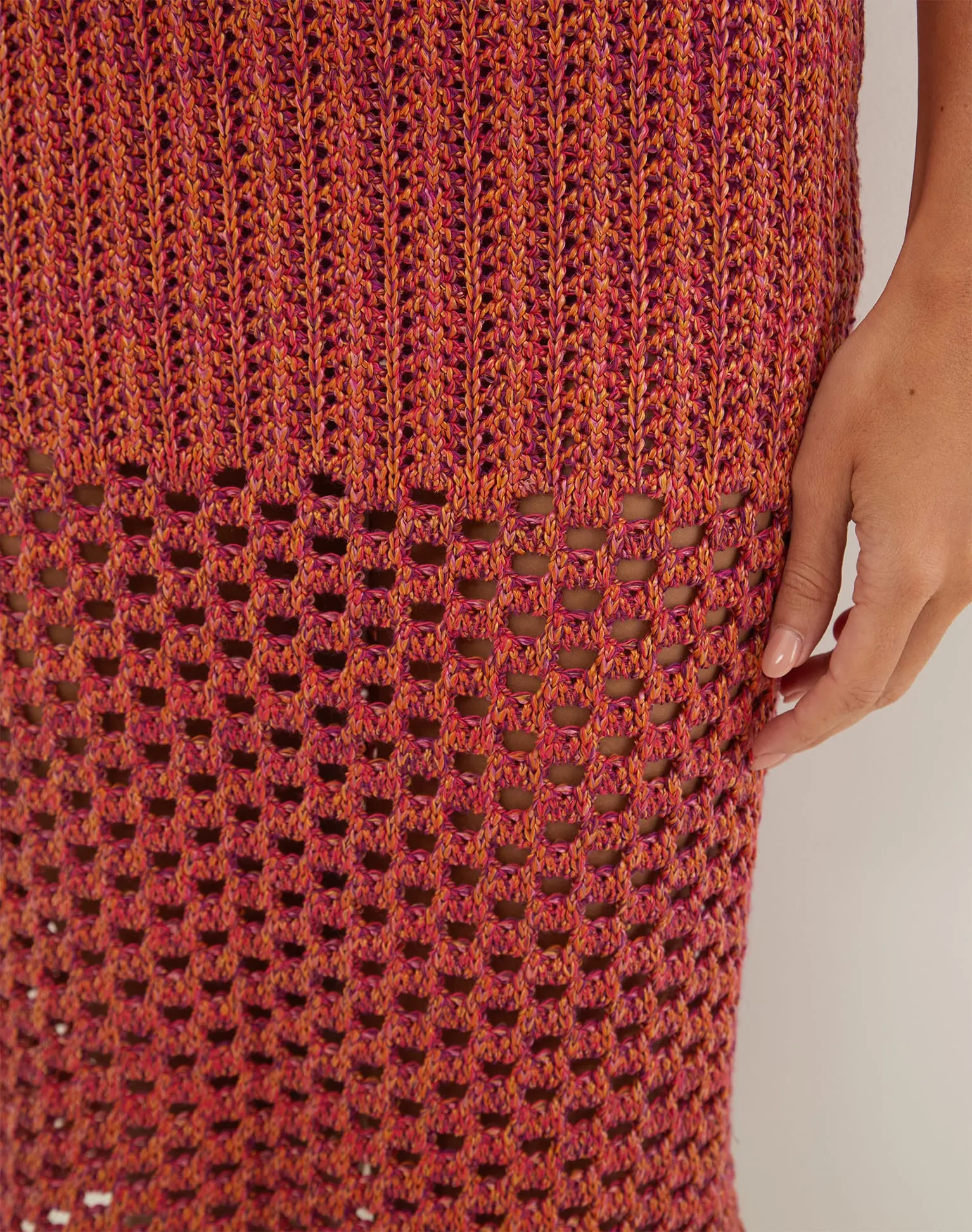 Knit Aria Midi Skirt - Berry Burst