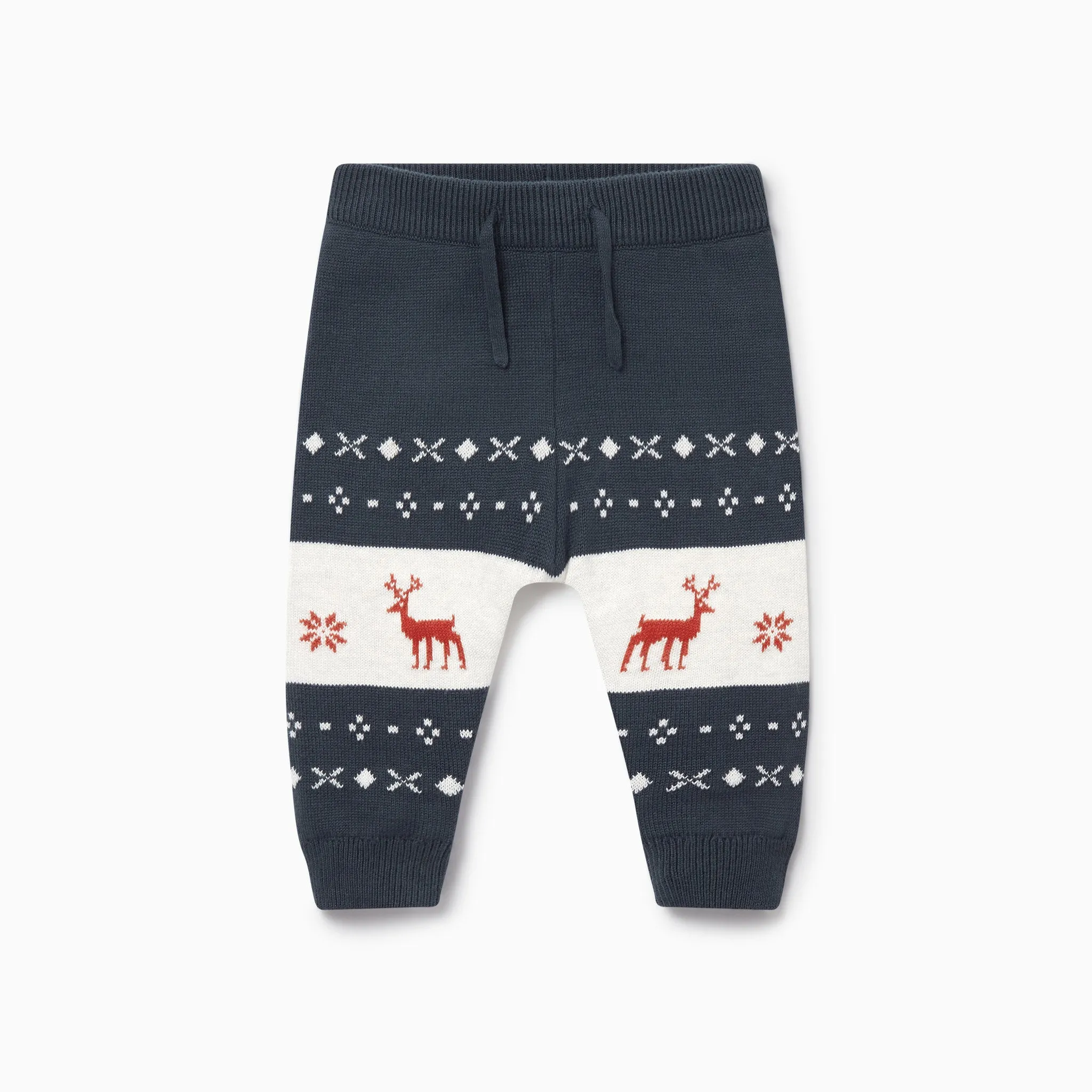 Knitted Reindeer Sweater & Joggers Outfit