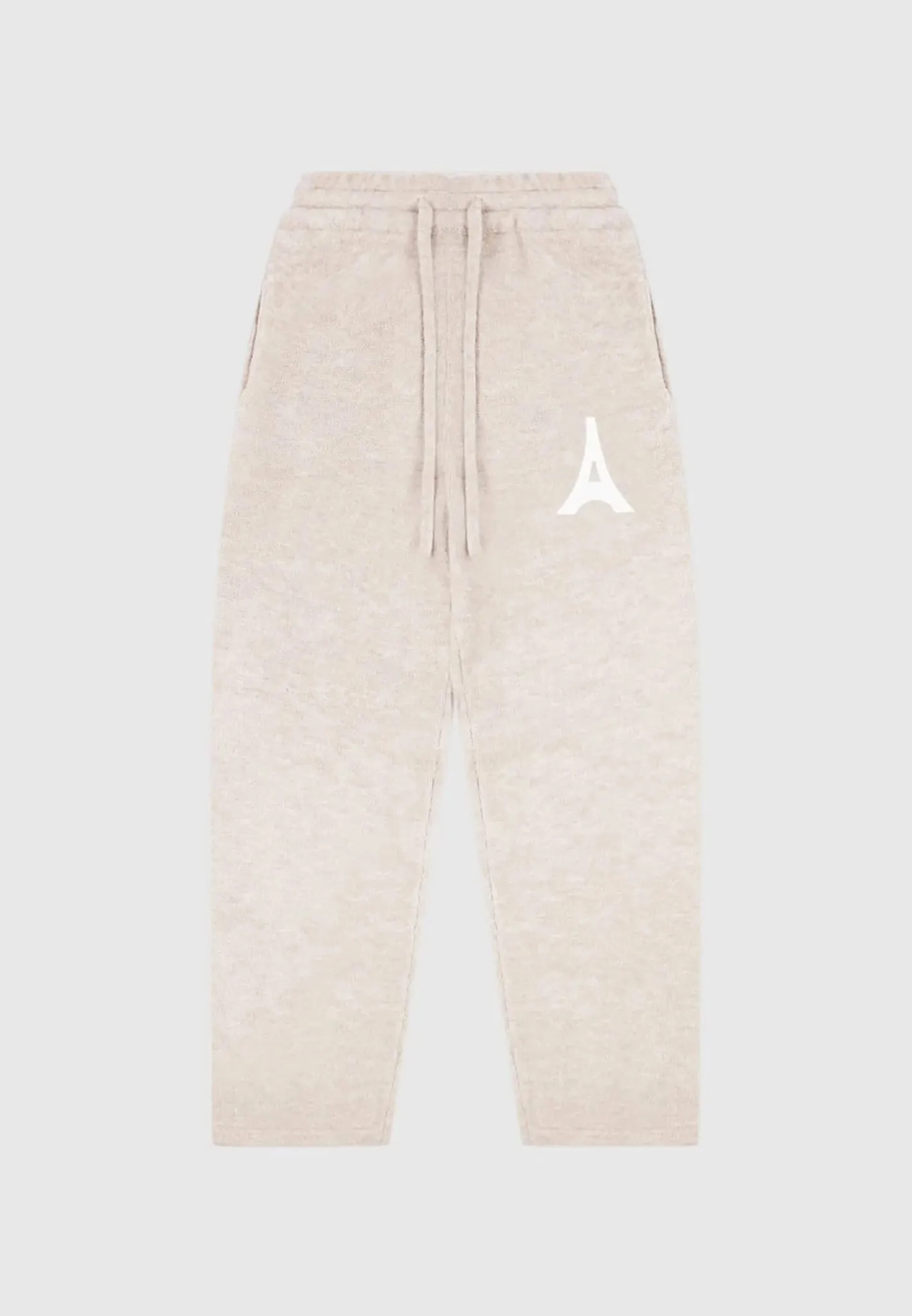 Knitted Relaxed Fit Eiffel Joggers - Beige