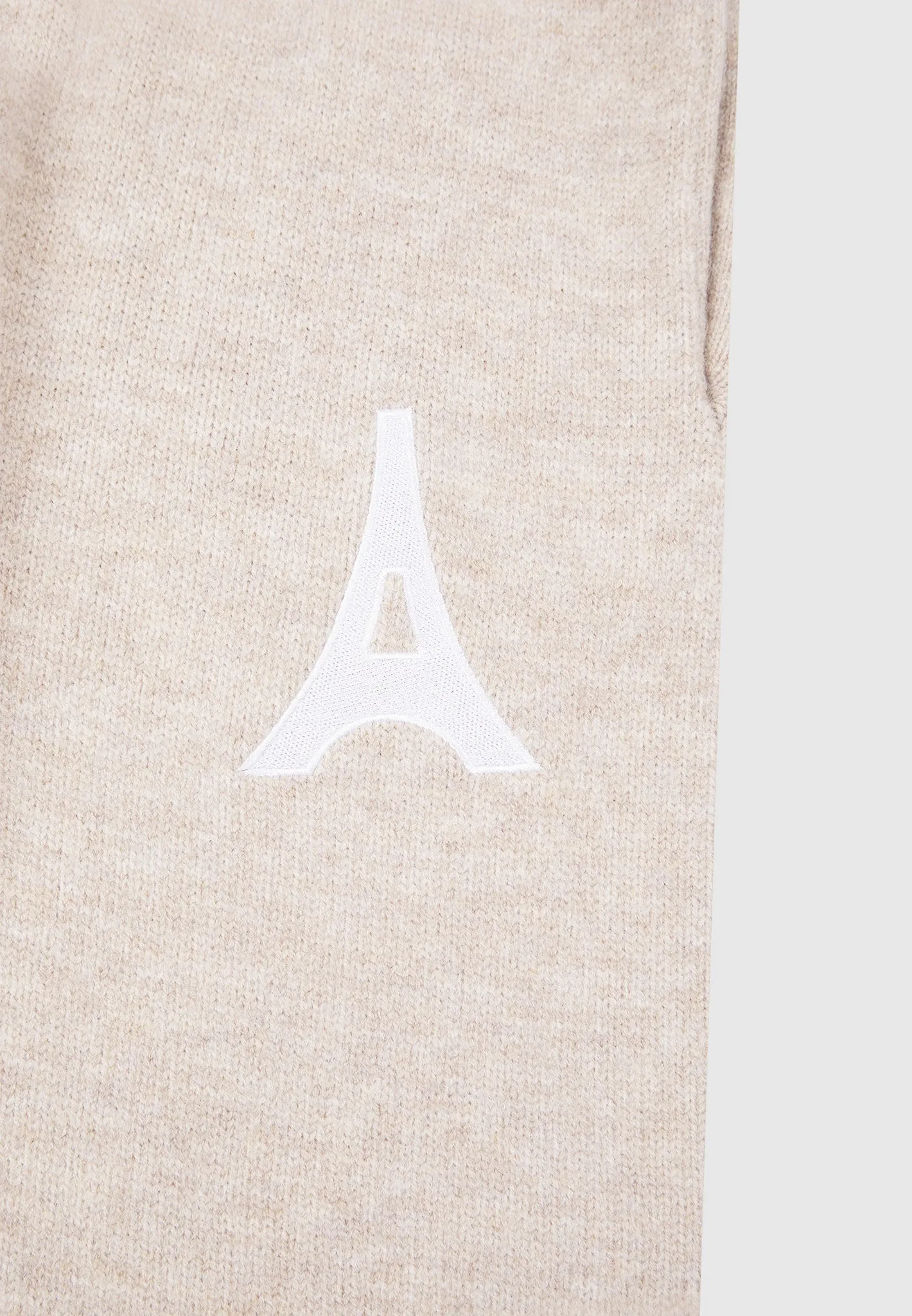 Knitted Relaxed Fit Eiffel Joggers - Beige