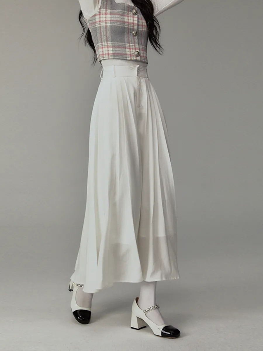 Midi A-Line High-waisted Skirt