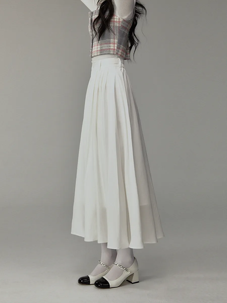 Midi A-Line High-waisted Skirt