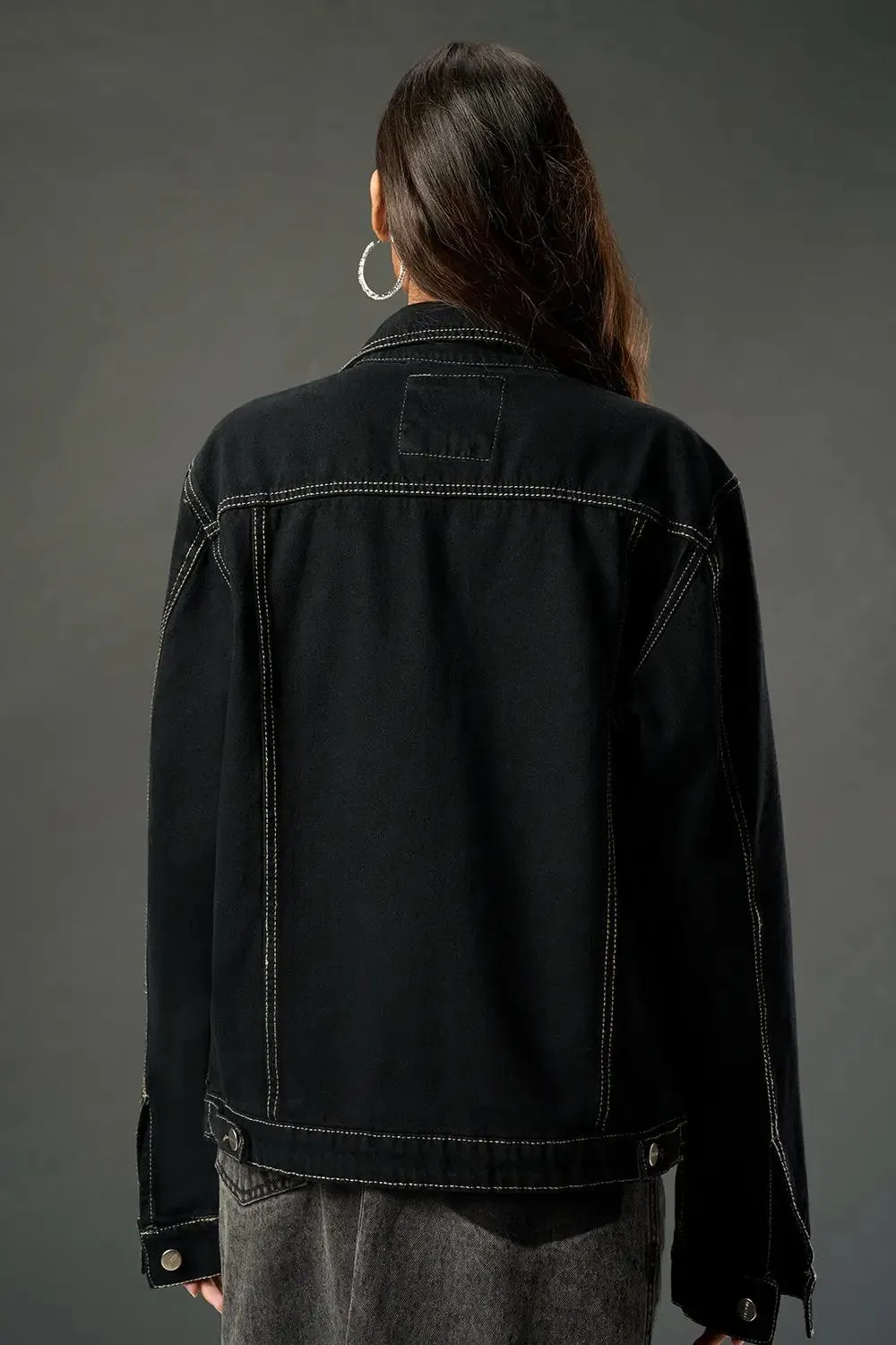 Nightbane Black Denim Trucker Jacket