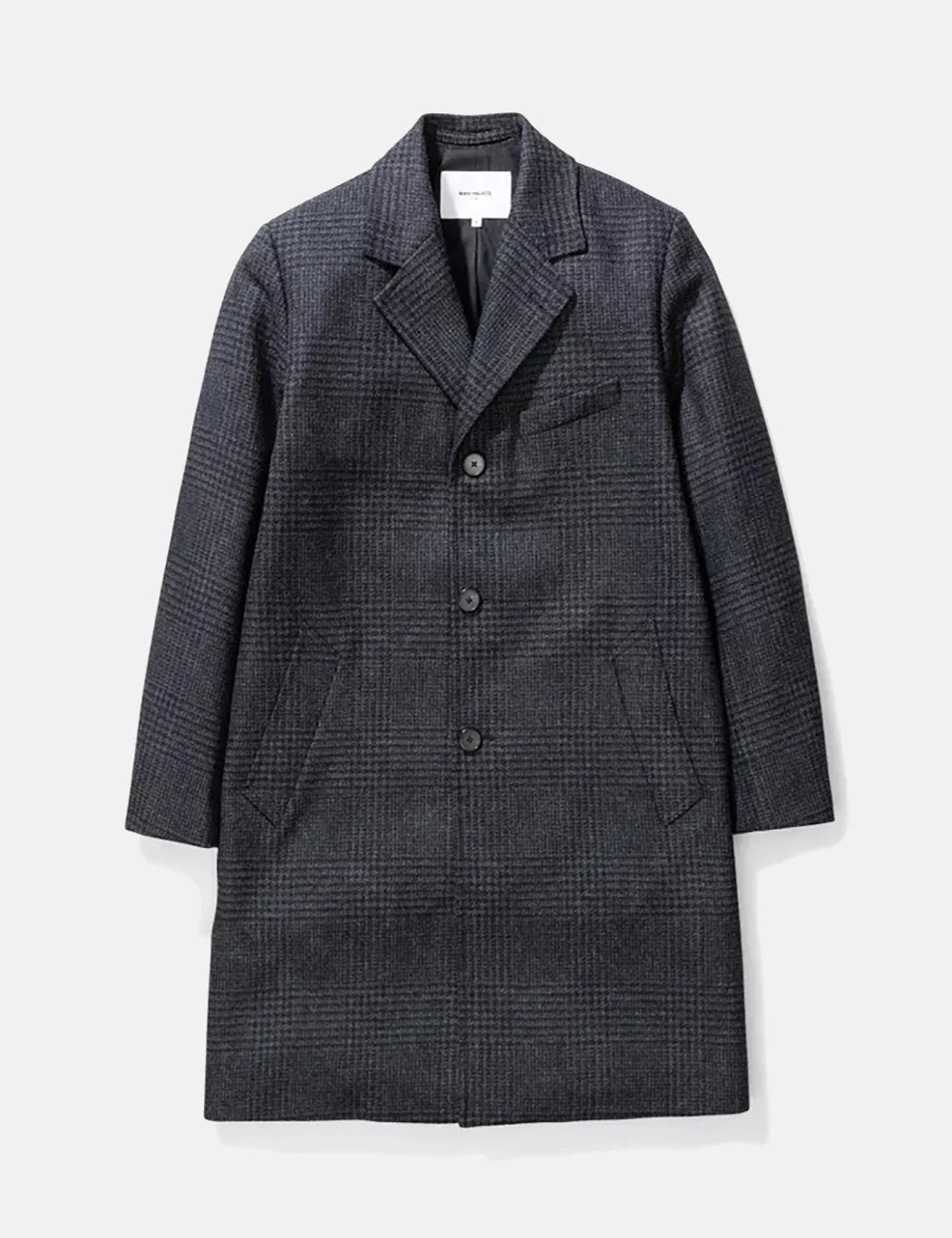 Norse Projects Arland Overdyed Wool Overcoat - Slate Grey