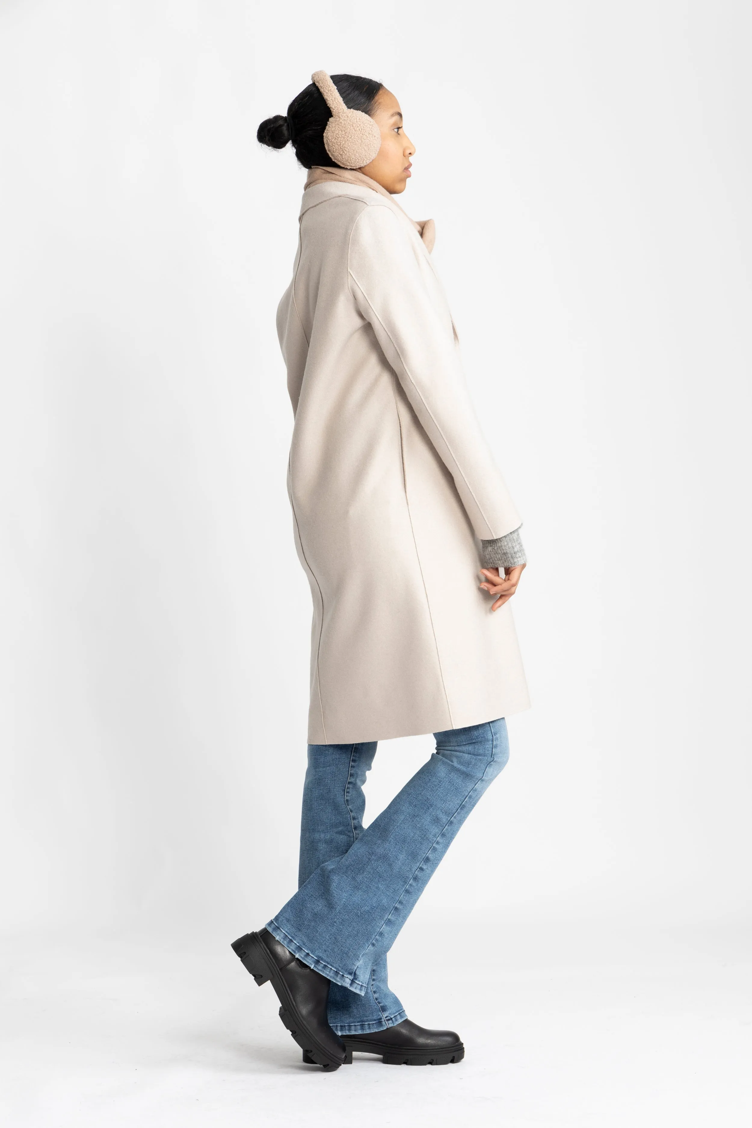 Overcoat Pressed Wool - Cream