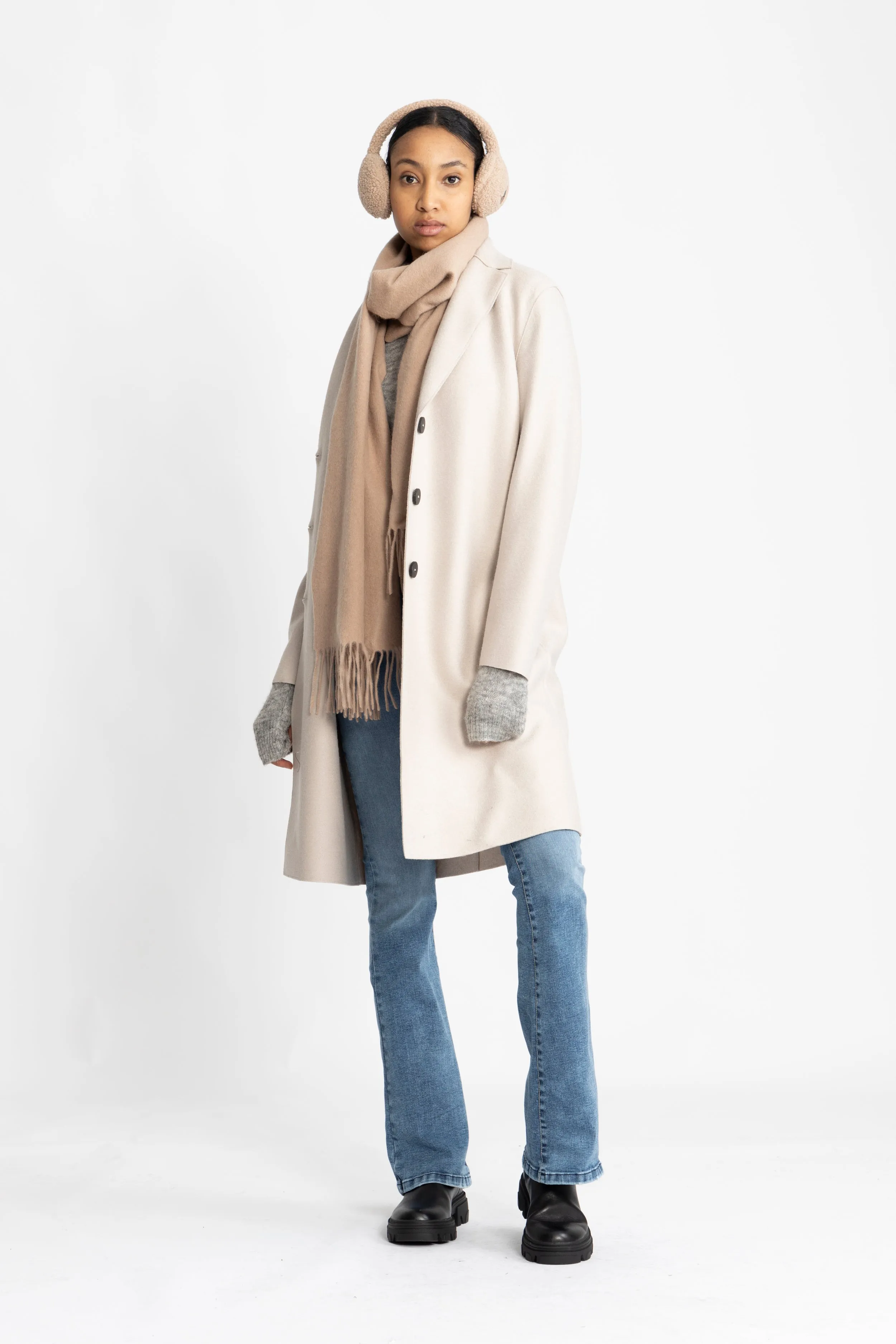 Overcoat Pressed Wool - Cream