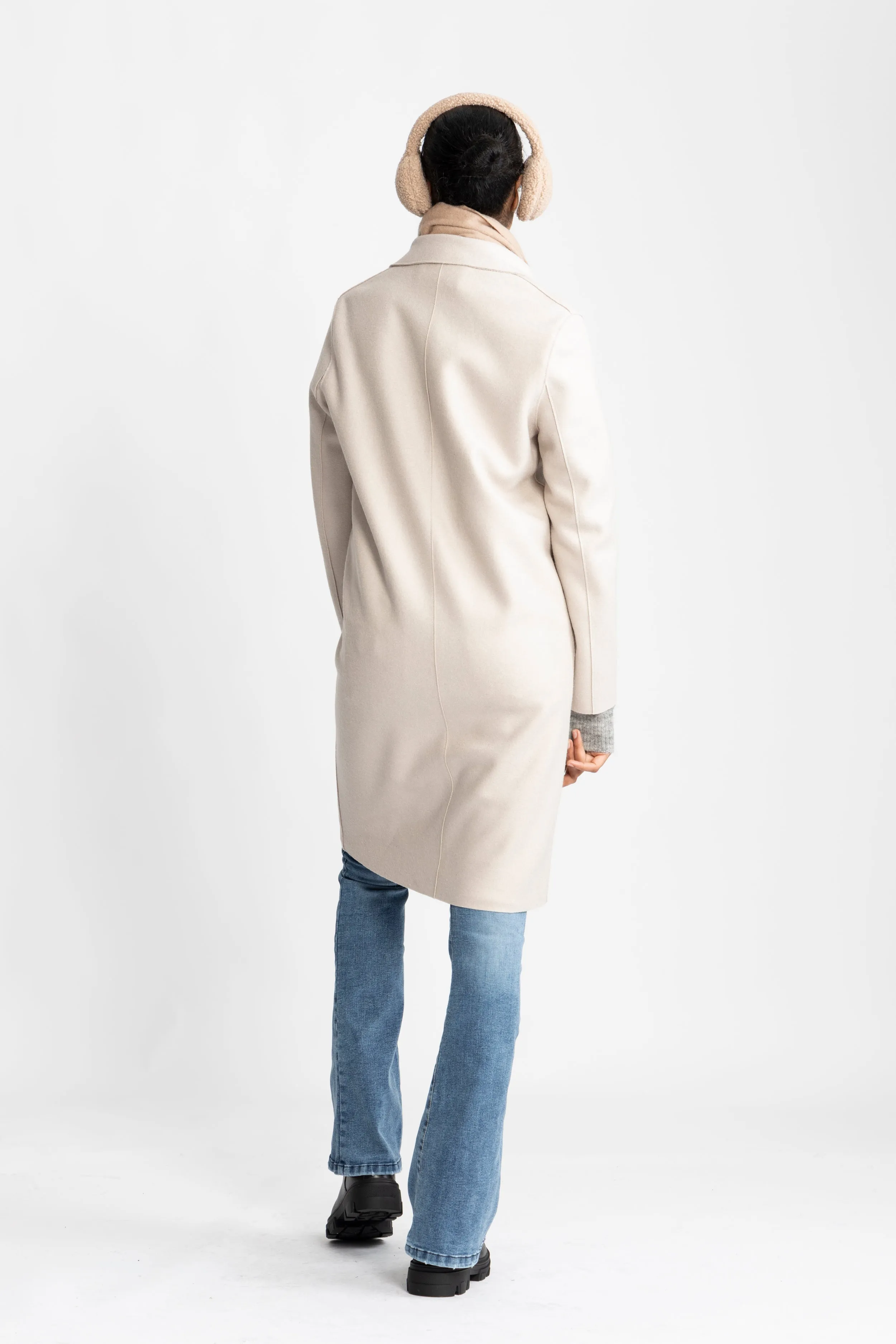 Overcoat Pressed Wool - Cream