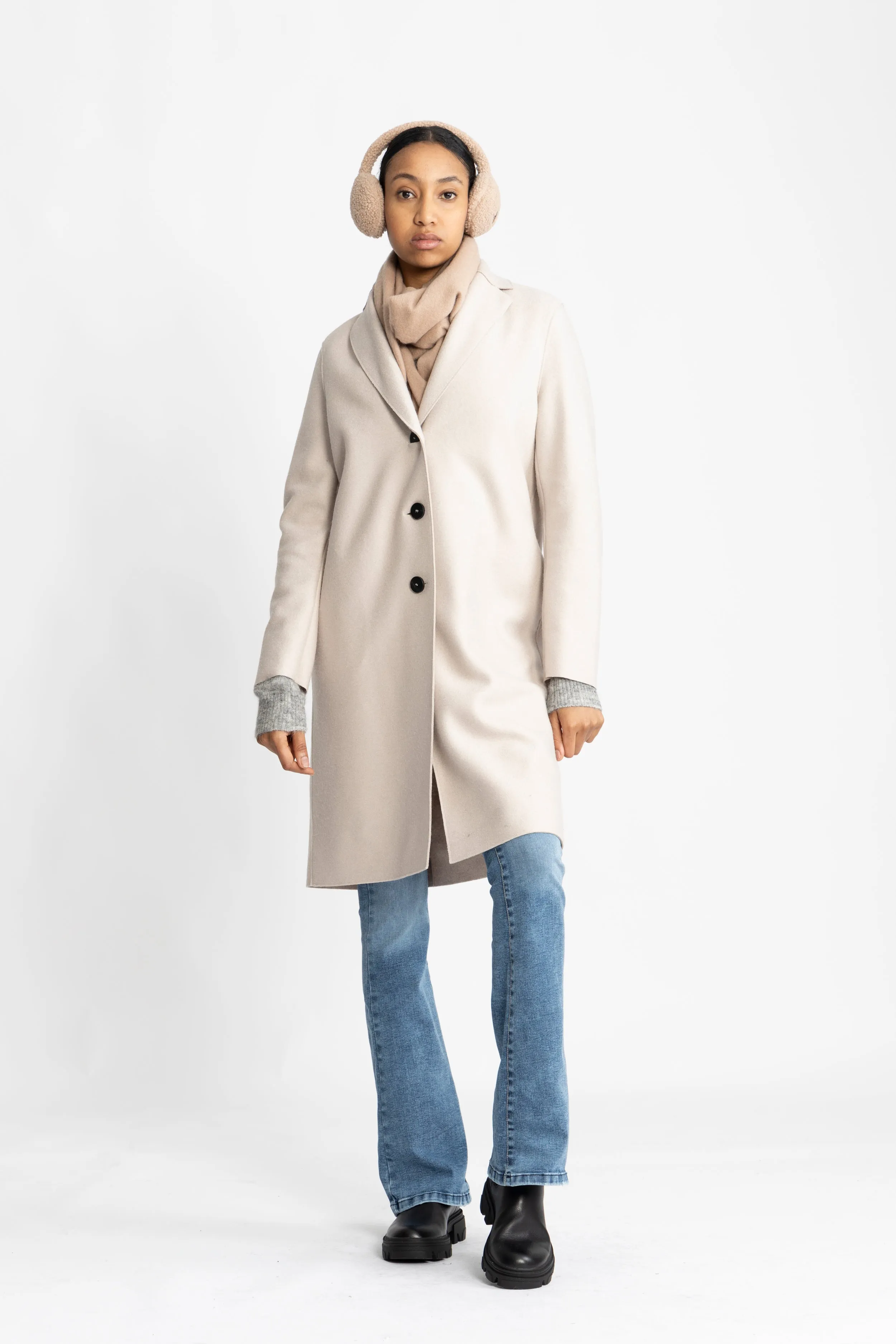 Overcoat Pressed Wool - Cream