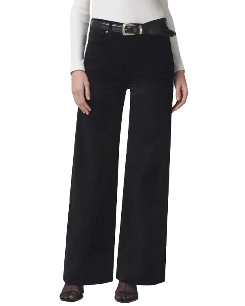 Paloma Baggy Pant in Black Velvet