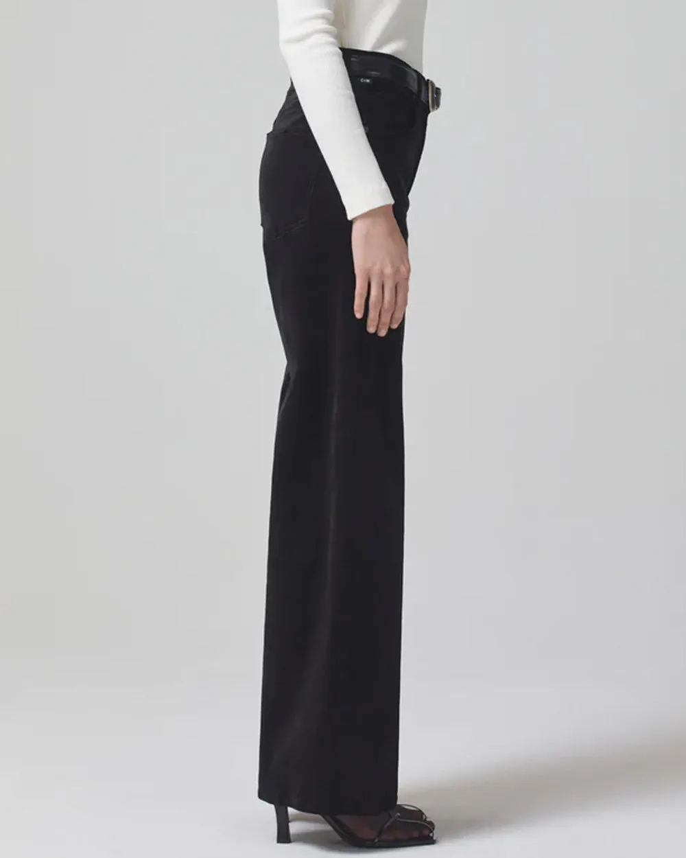 Paloma Baggy Pant in Black Velvet