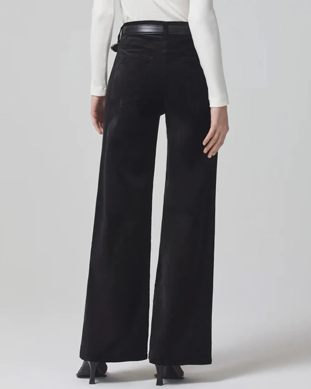 Paloma Baggy Pant in Black Velvet