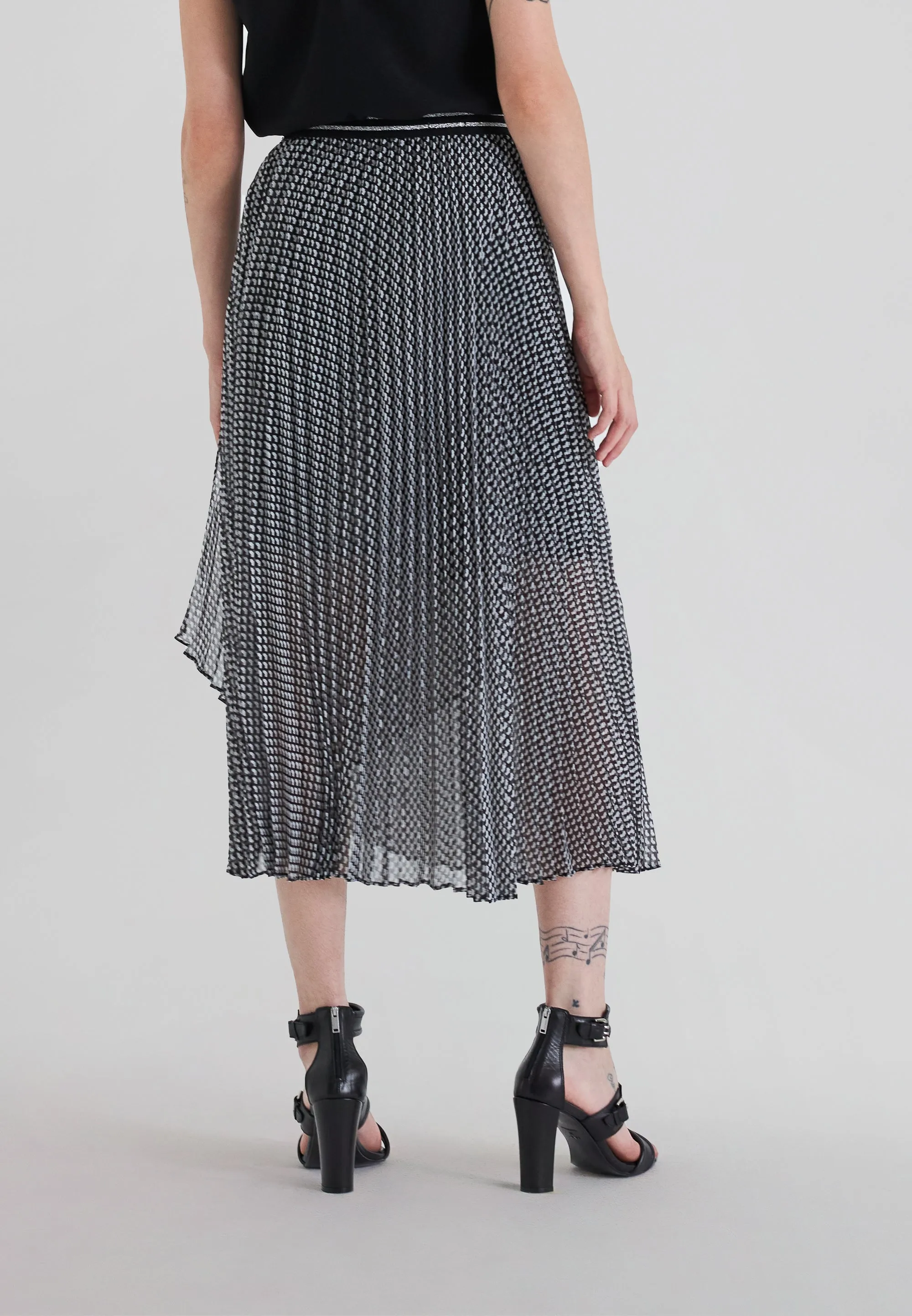 Pleated Midi Skirt